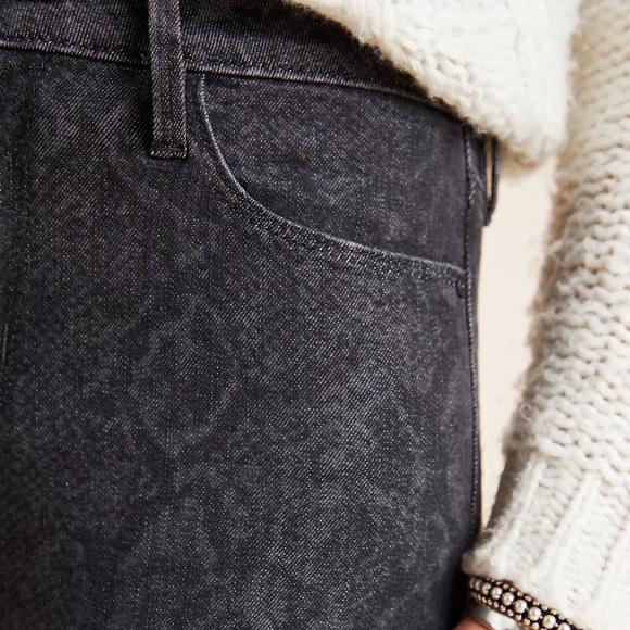 Anthropologie Snake-Printed Denim Leggings - Picture 3 of 6